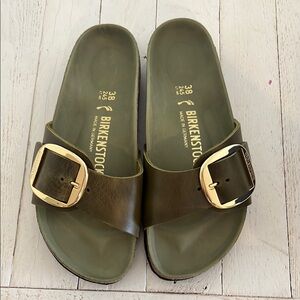 Birkenstock Olive Green Sandals 38 (US7) Narrow